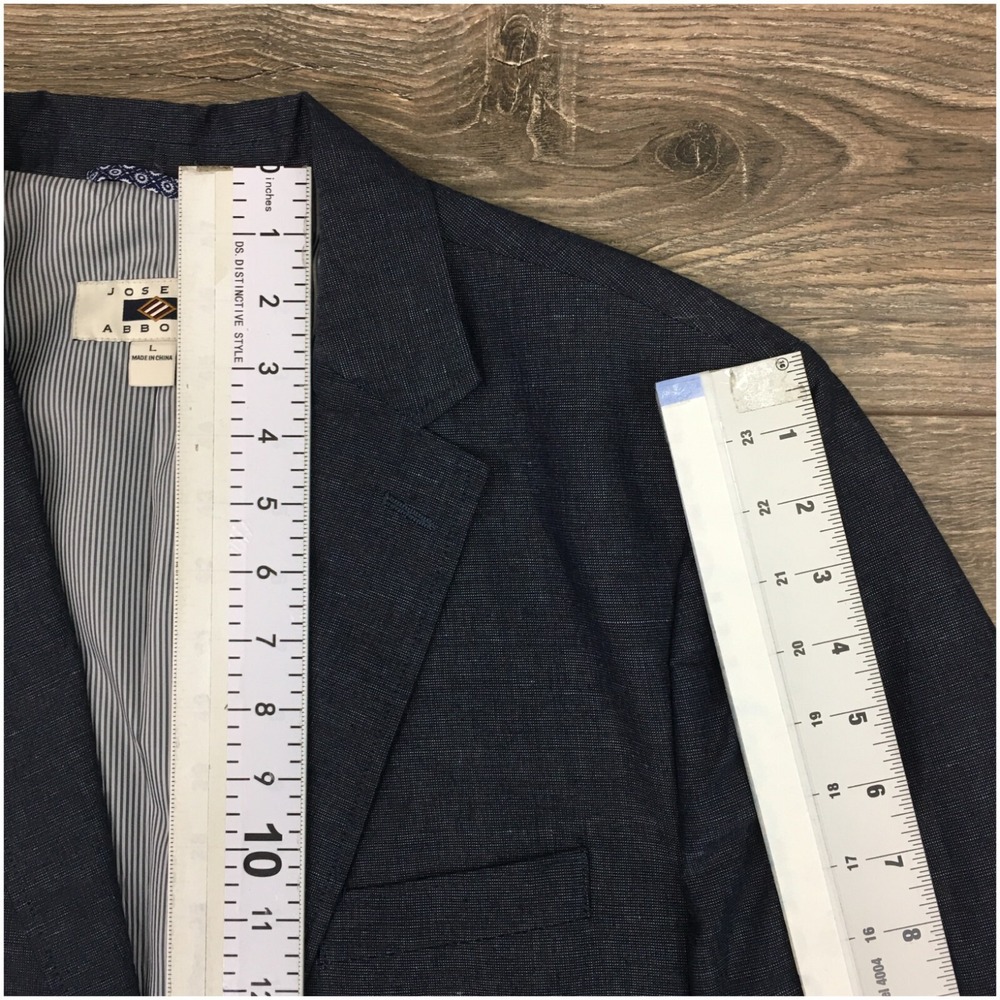 JOSEPH ABBOUD Mens Blazer Sport Coat Casual Jacket‎ Size L 42R Cotton Linen Suit - Picture 7 of 12